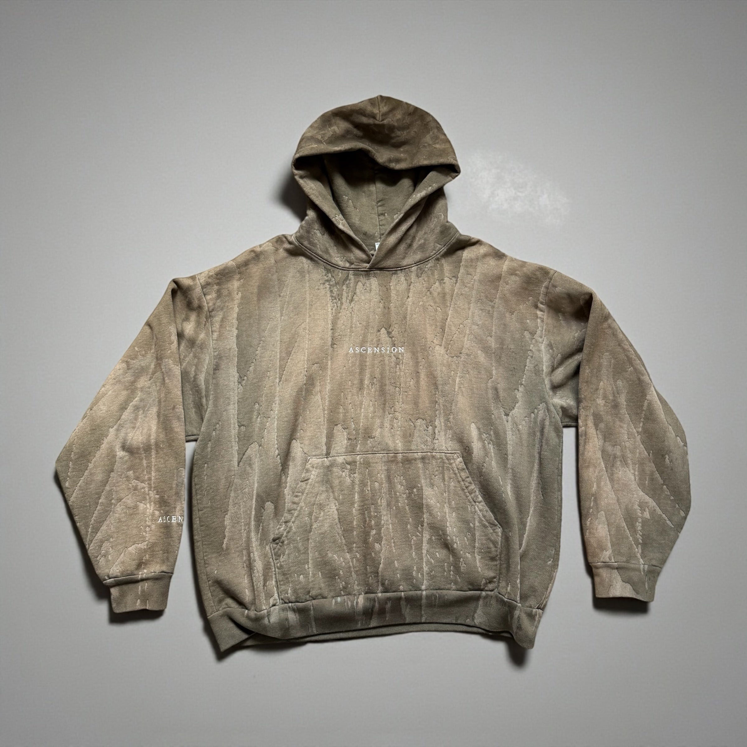 Olive Drip Dye Hoodie