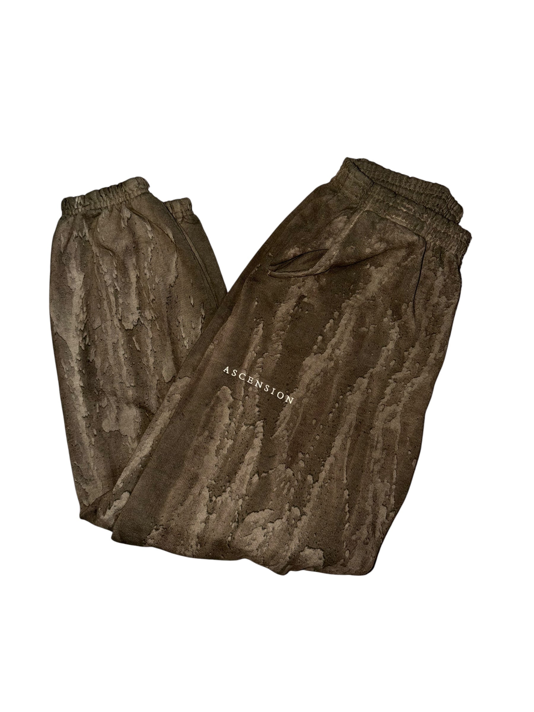 Olive Drip Dye Jogger Sweats