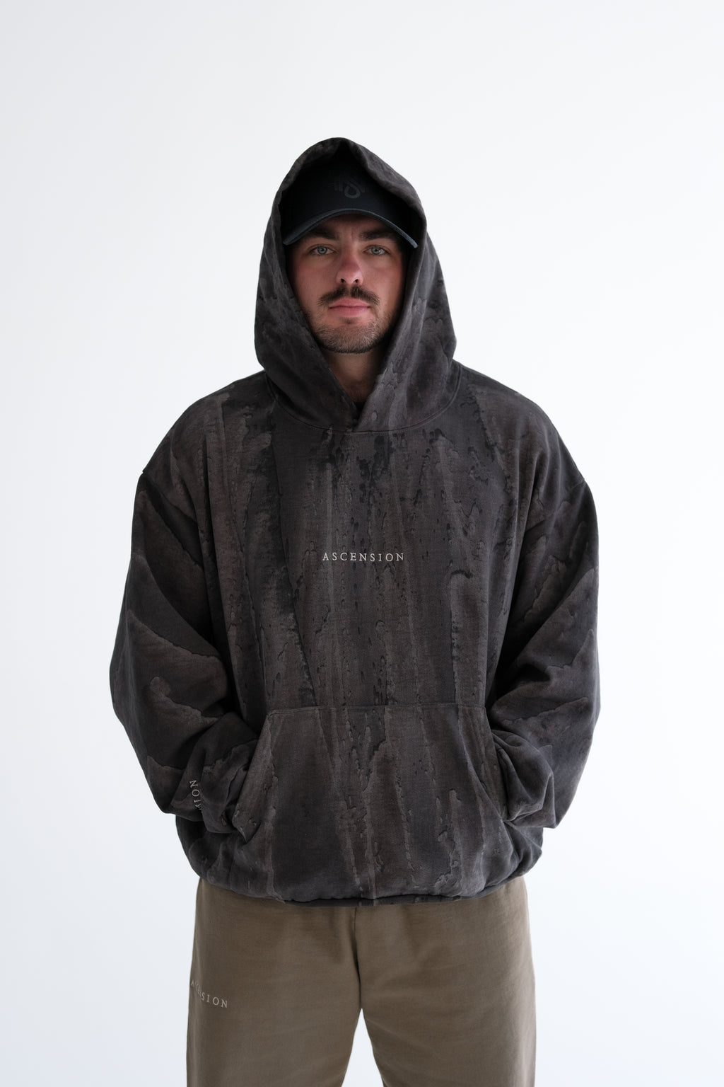 Black Drip Dye Hoodie