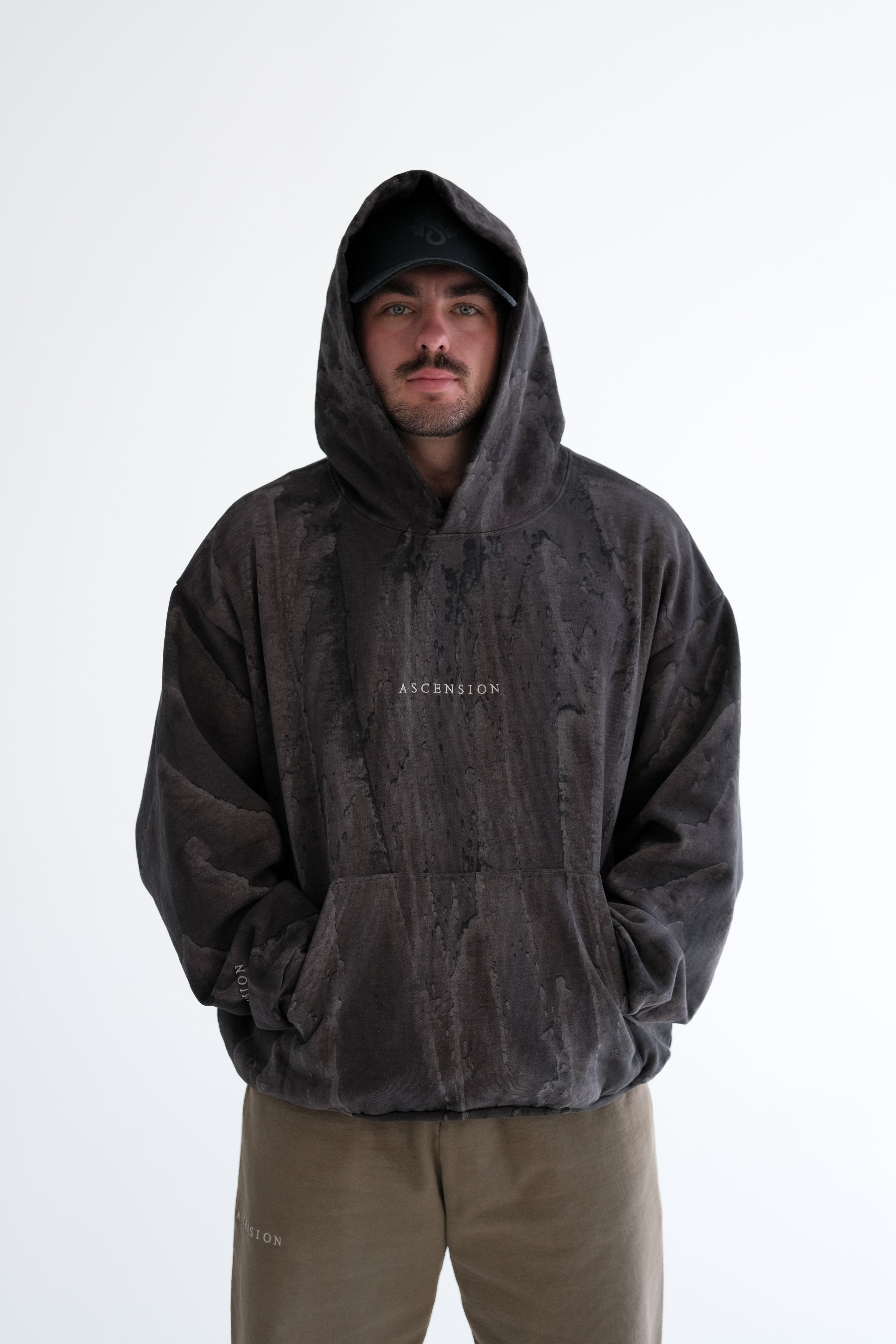 Black Drip Dye Hoodie
