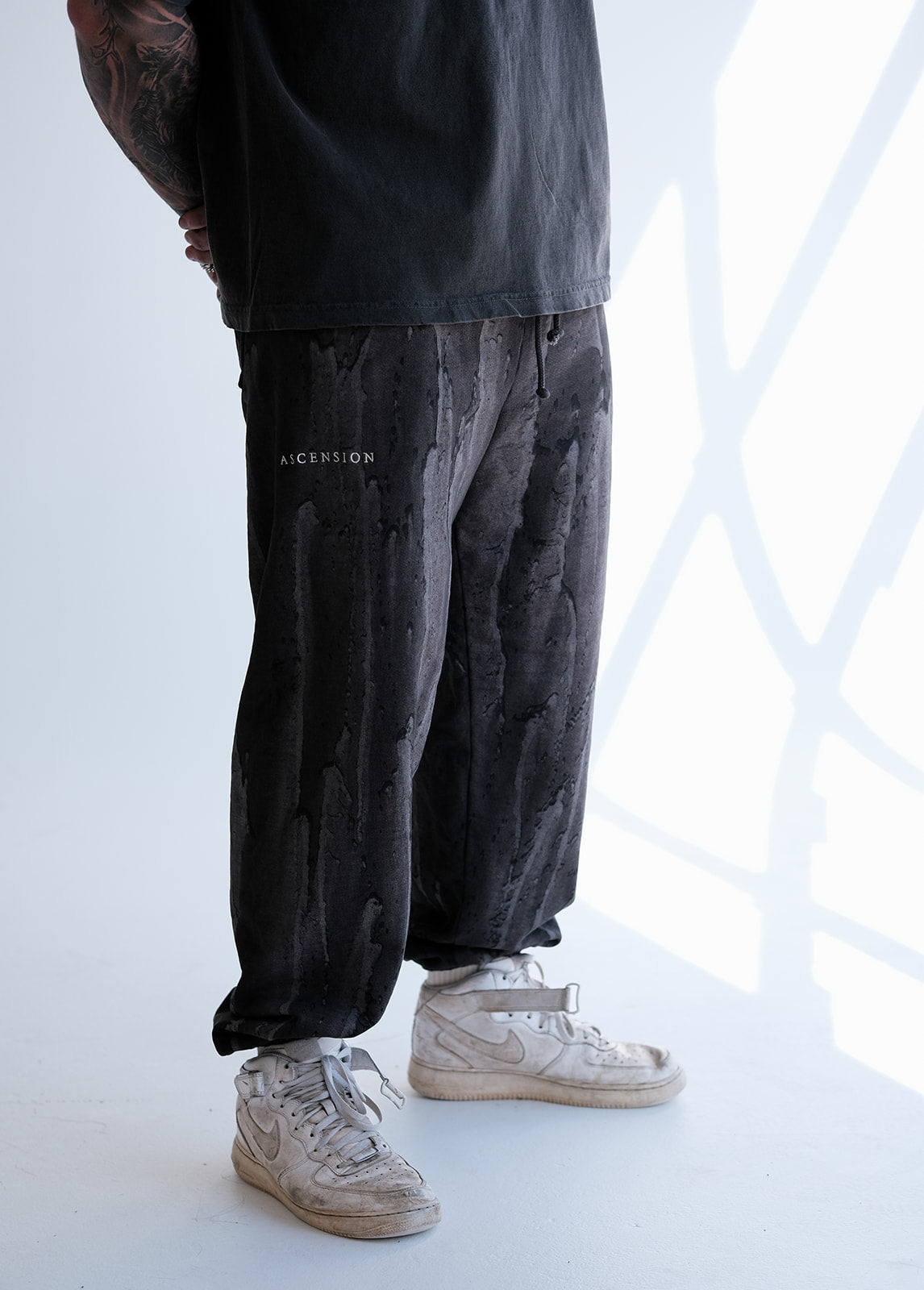 Black Drip Dye Jogger Sweats