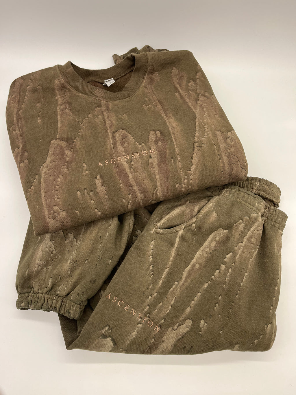 Olive Drip Dye Jogger Sweats