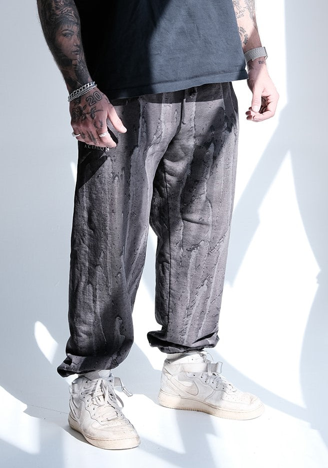 Black Drip Dye Jogger Sweats